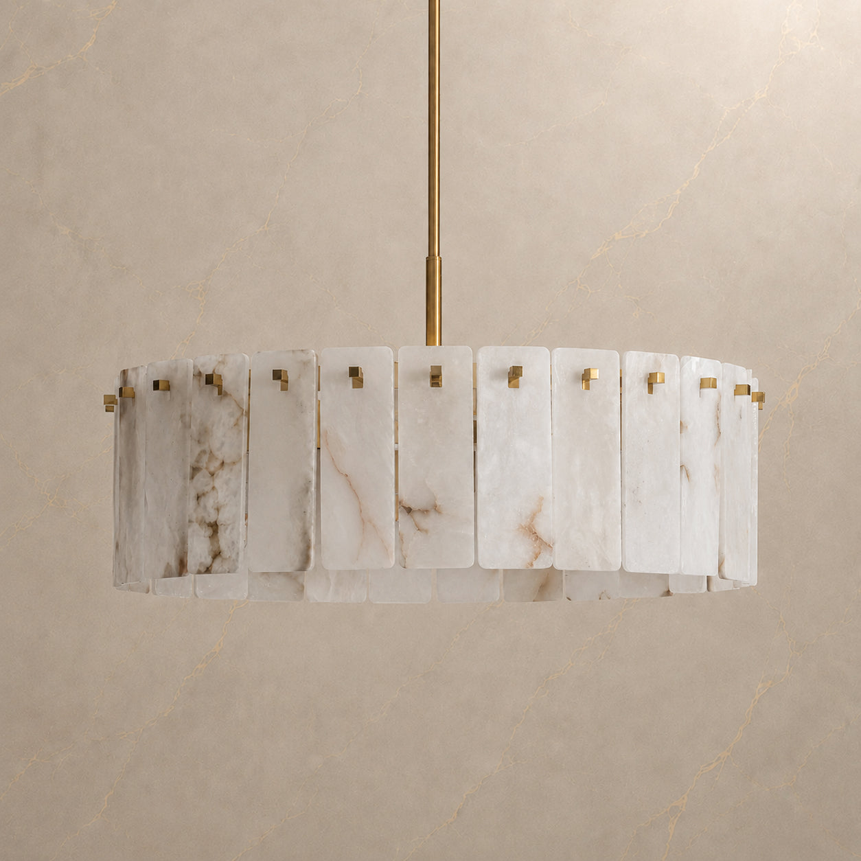 Lunareth Alabaster Drum Chandelier