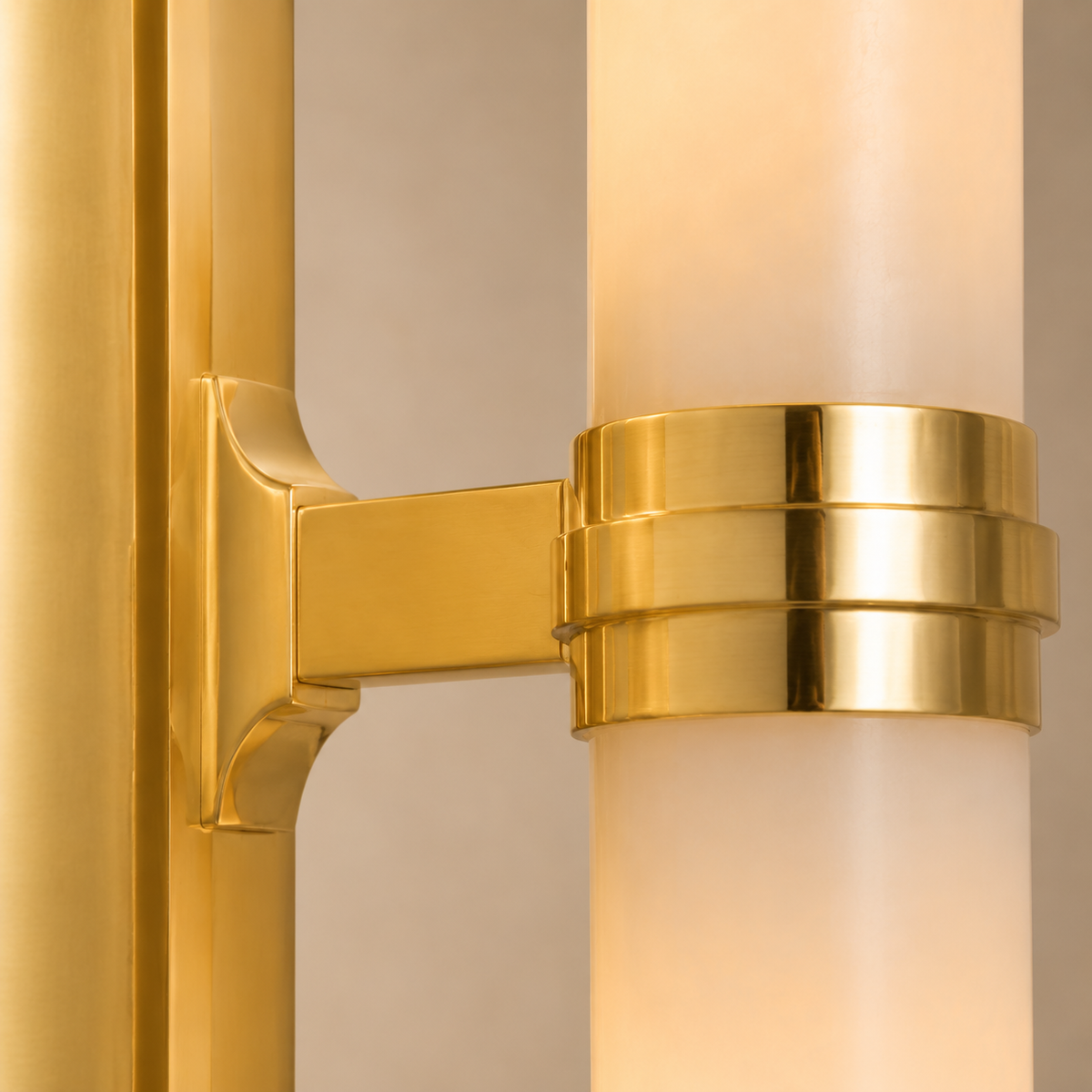 Lundquist Opal Glass Double Tier Chandelier gold body detail
