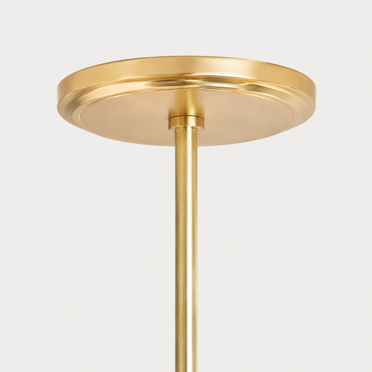 Lundquist Opal Glass Double Tier Chandelier gold ceiling canopy detail