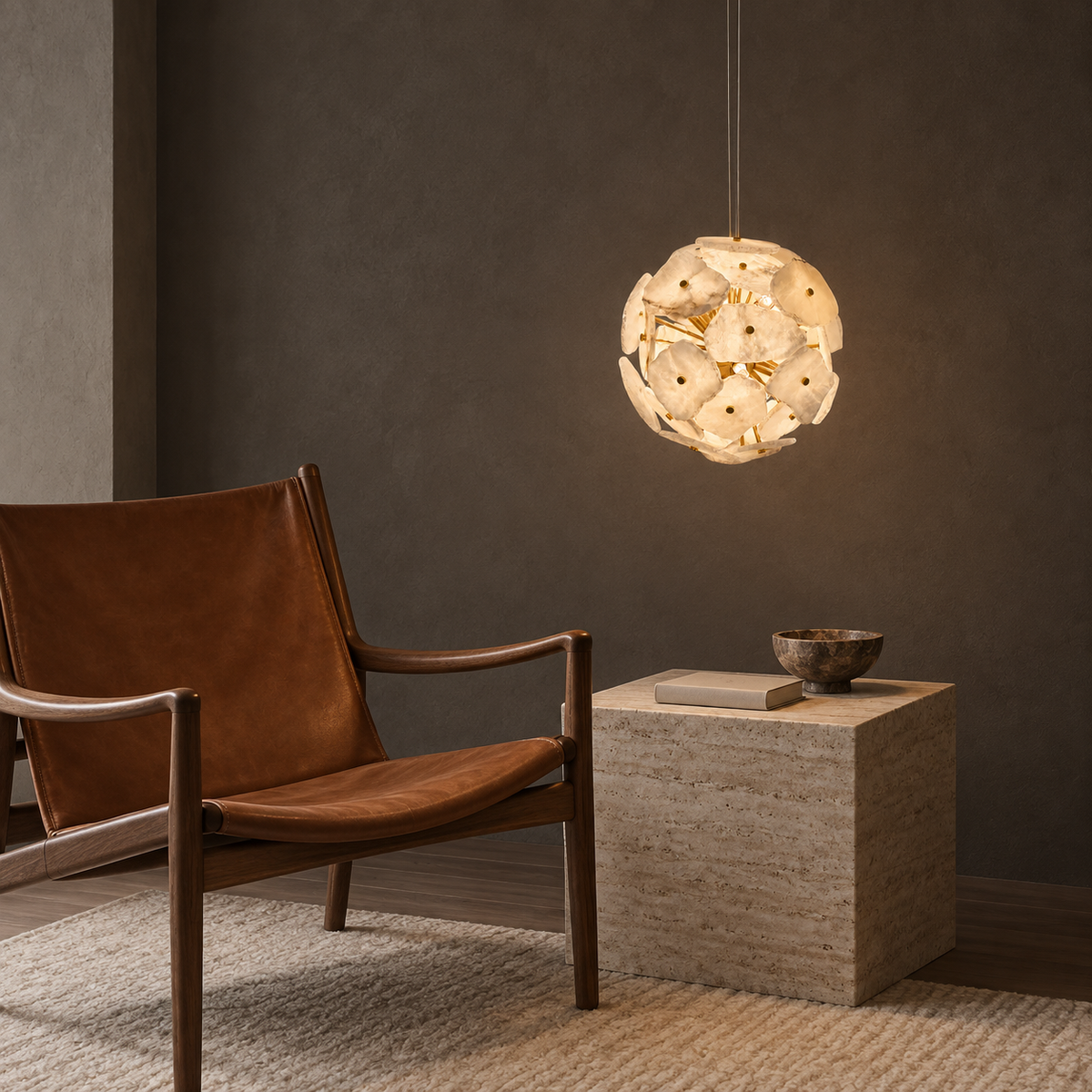 maravelle alabaster sphere chandelier gold 30cm living room