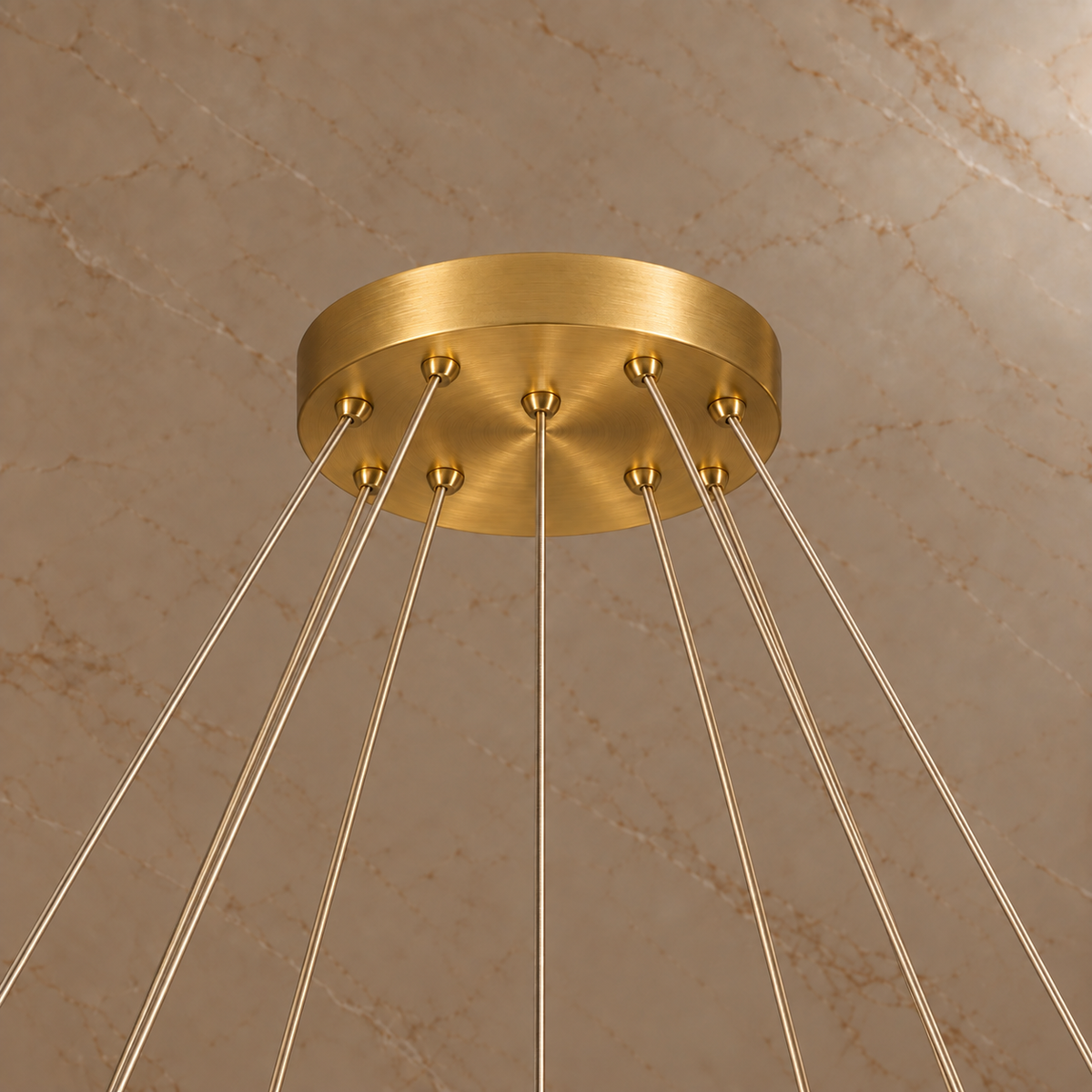 Maren gold ceiling canopy and suspension detail