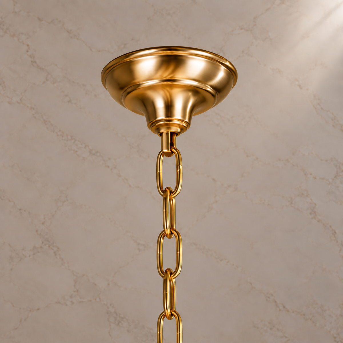 marivelle alabaster tiered chandelier gold 55cm ceiling canopy detail