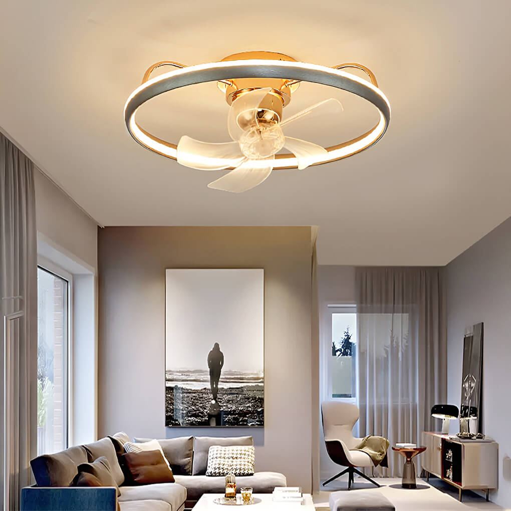 Modern Circular Ceiling Fan Light With Remote Control-livingroom1 | CARRA HOME Lightin…