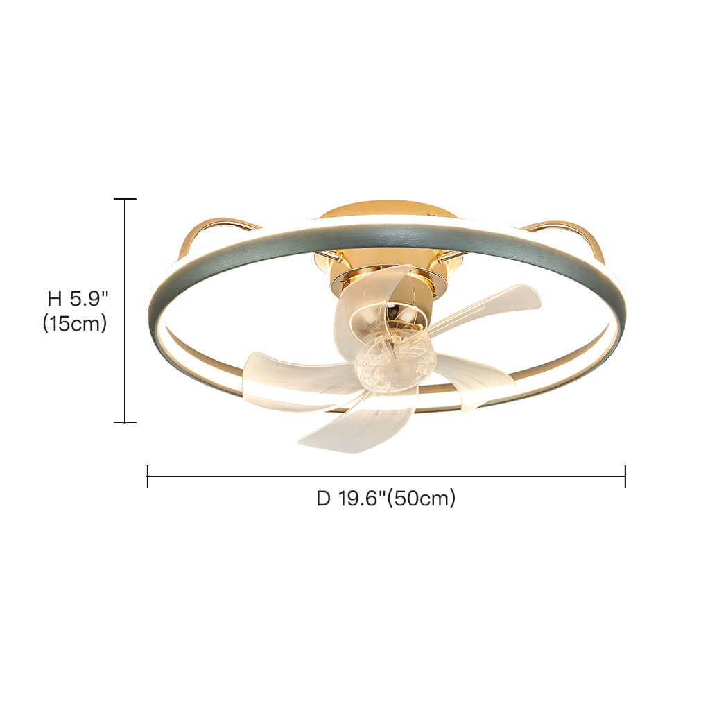 Modern Circular Ceiling Fan Light With Remote Control-size | CARRA HOME Lightin…