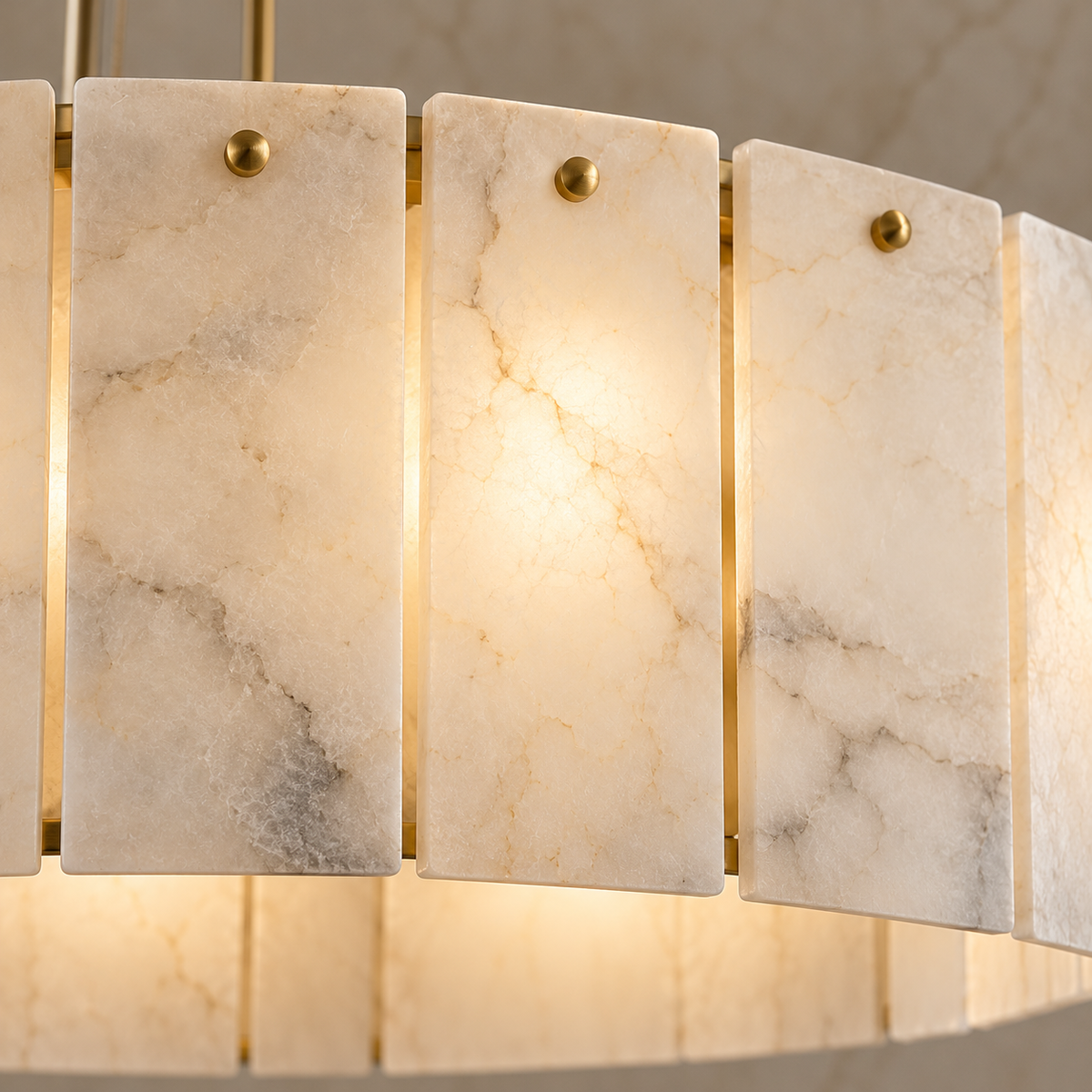Modern Marble Alabaster Chandeliers body detail close-up | CARRA HOME