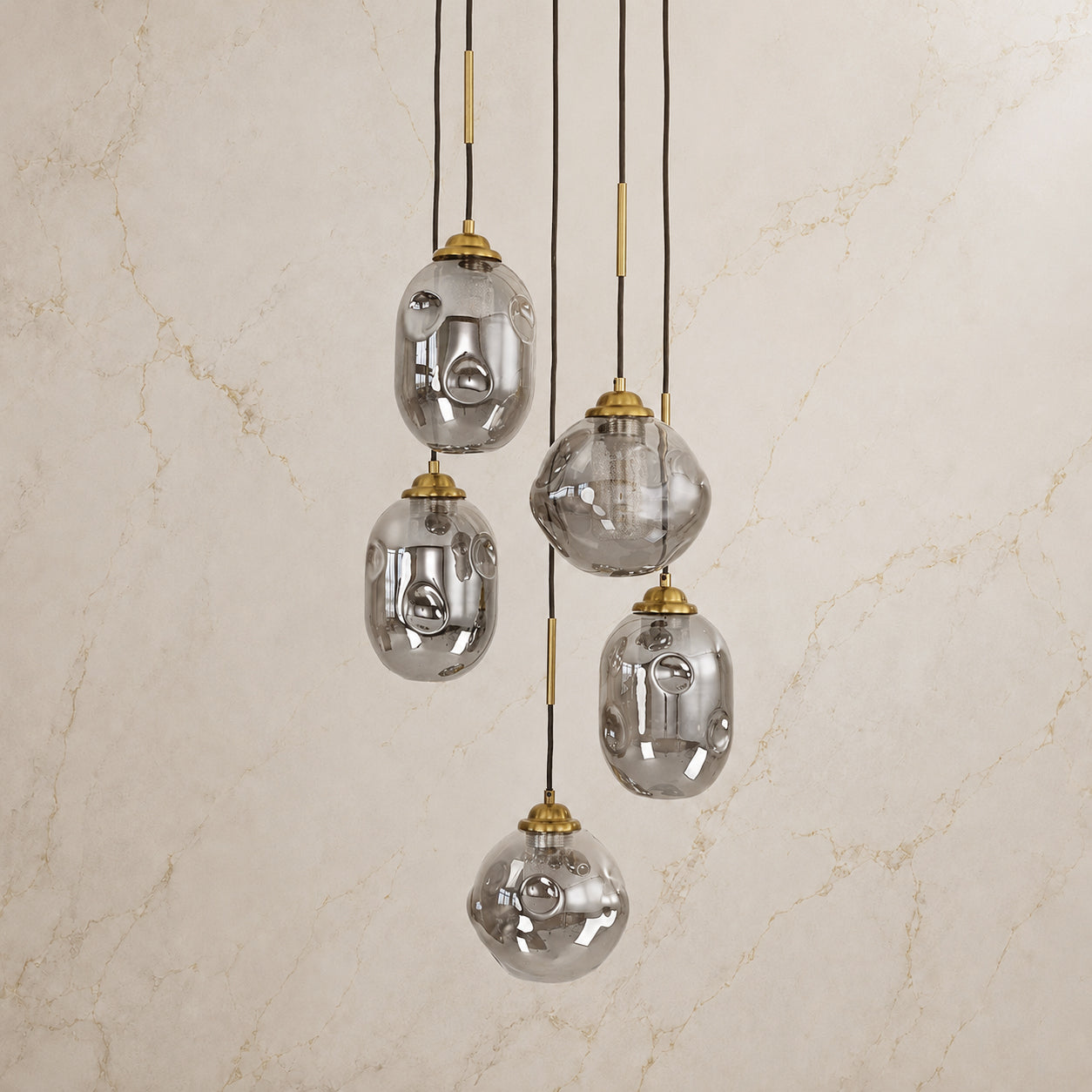 Nova Lava Glass Cascading Chandelier