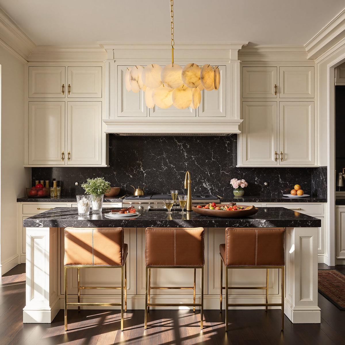 Orlisse Alabaster Double-Tier Chandelier product view 08