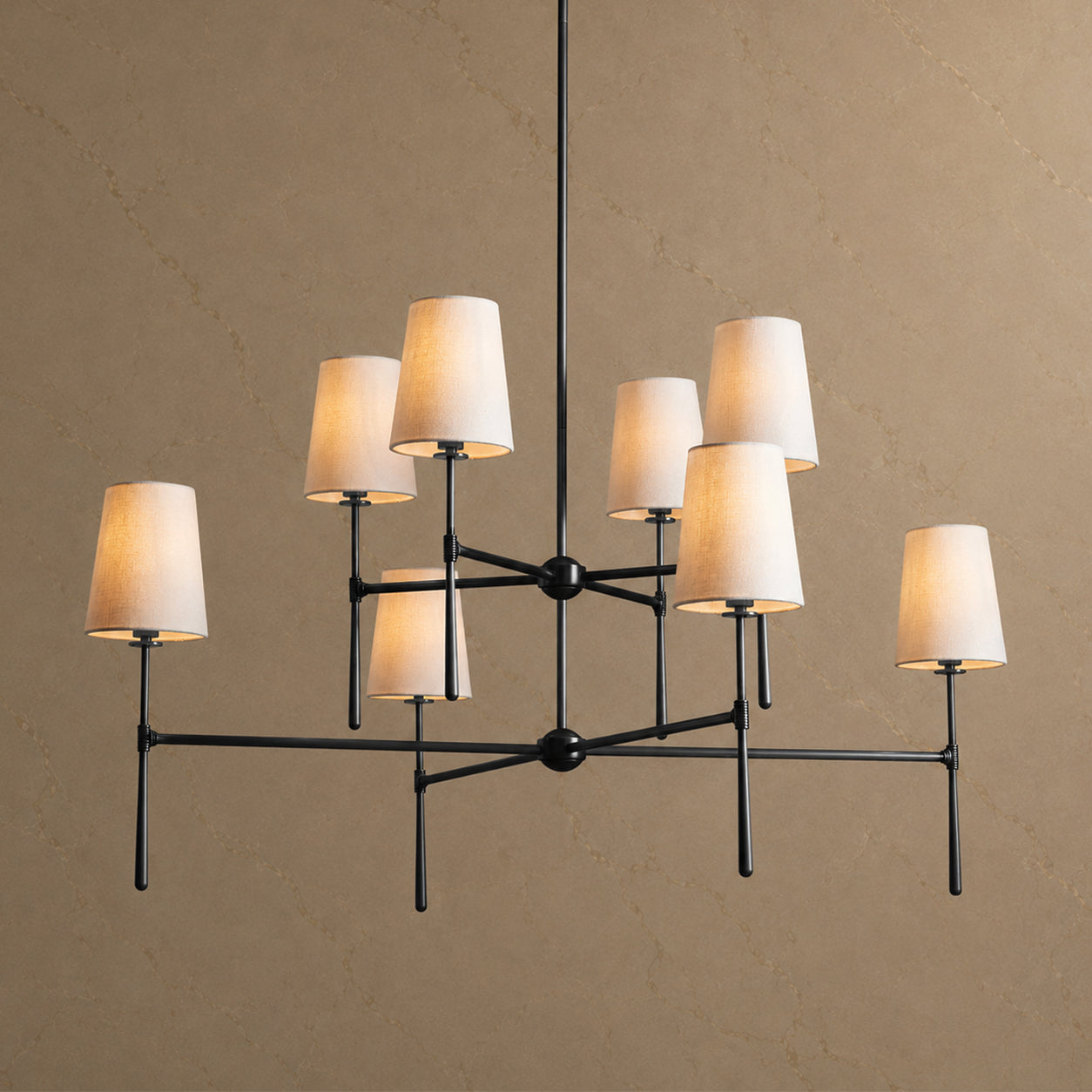 Rhodes 8-head Copper Unique Chandelier