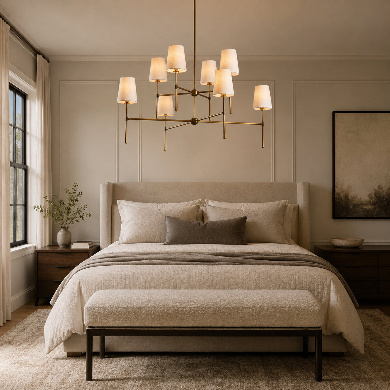 Rhodes 8-head Copper Unique Chandelier