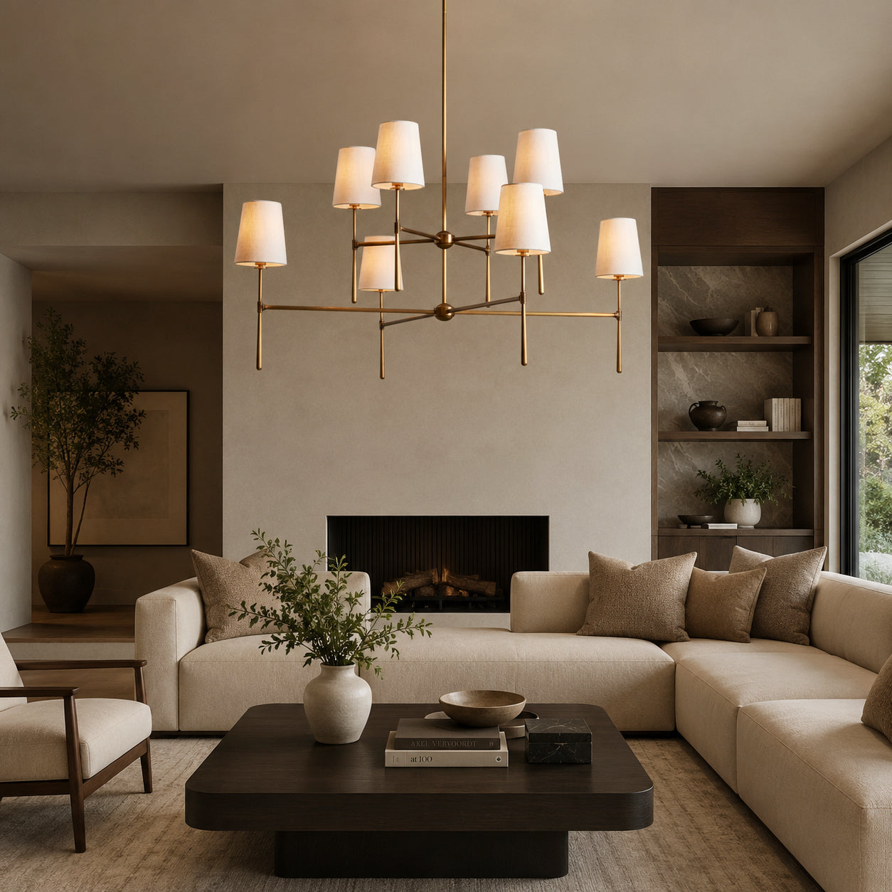 Rhodes 8-head Copper Unique Chandelier