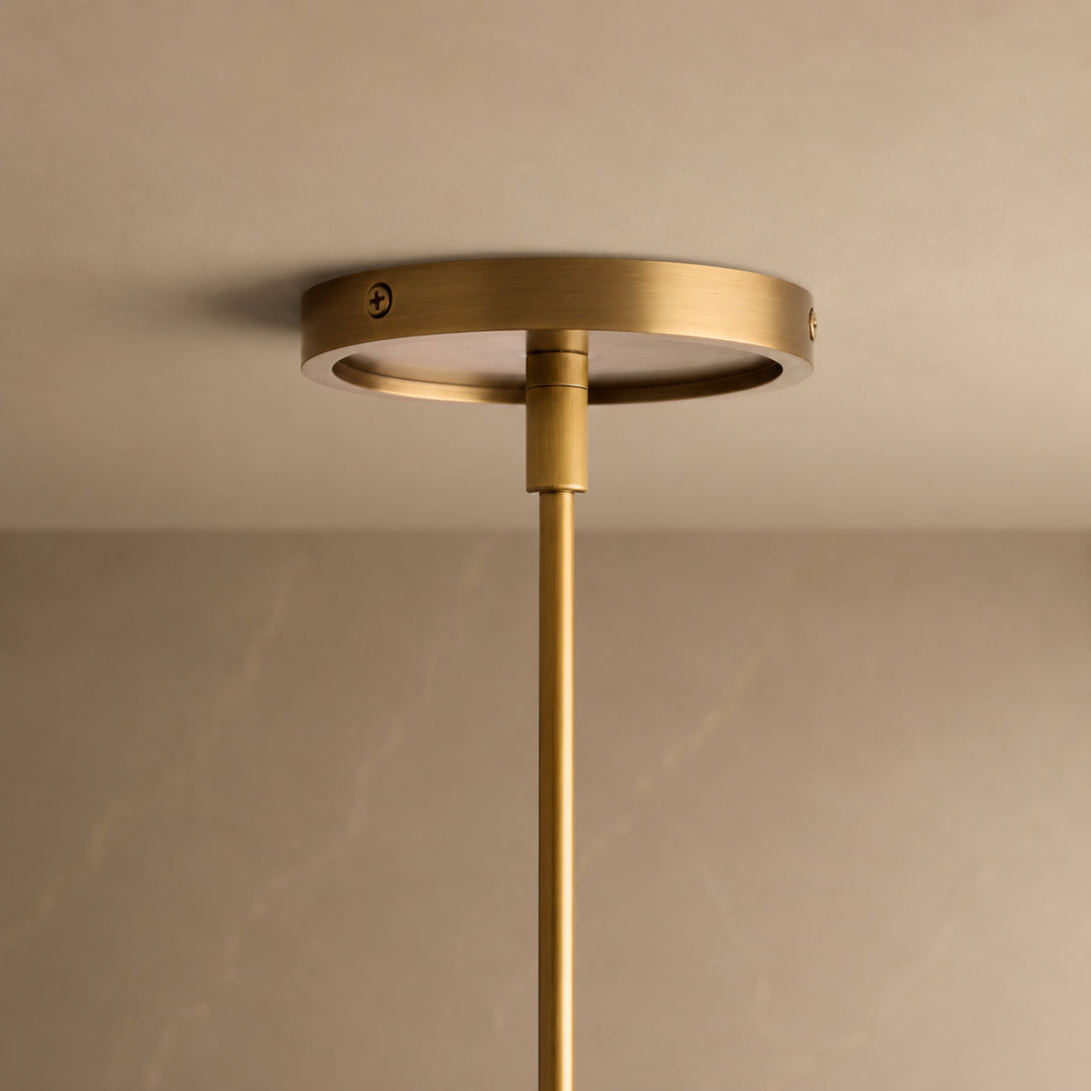 Rhodes Copper Eight-Light Branch Chandelier material and construction detail