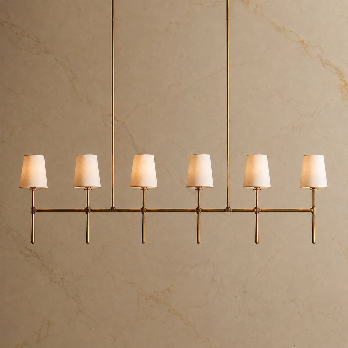 Rhodes Copper Linear Chandelier product view 01