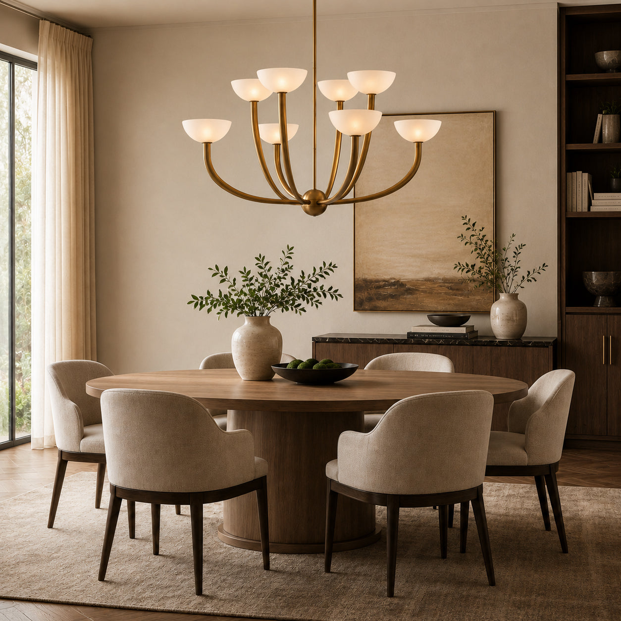 saguaro-8-head-brass-unique-chandelier-over-dining-table-carra-home