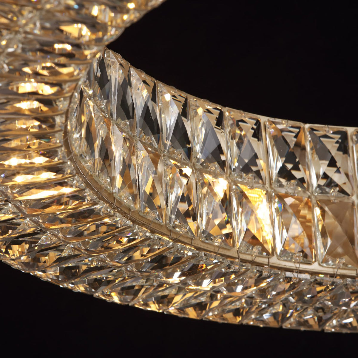Sienna K9 Crystal Round Chandelier material and construction detail
