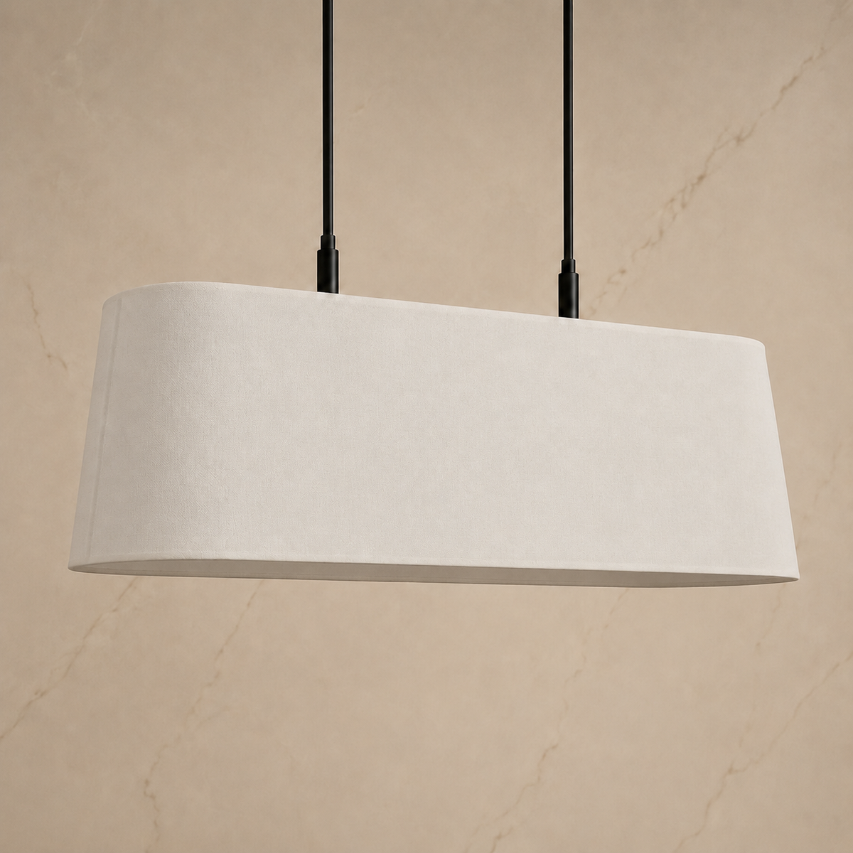 Stark Metal Linear Chandelier in black, light off