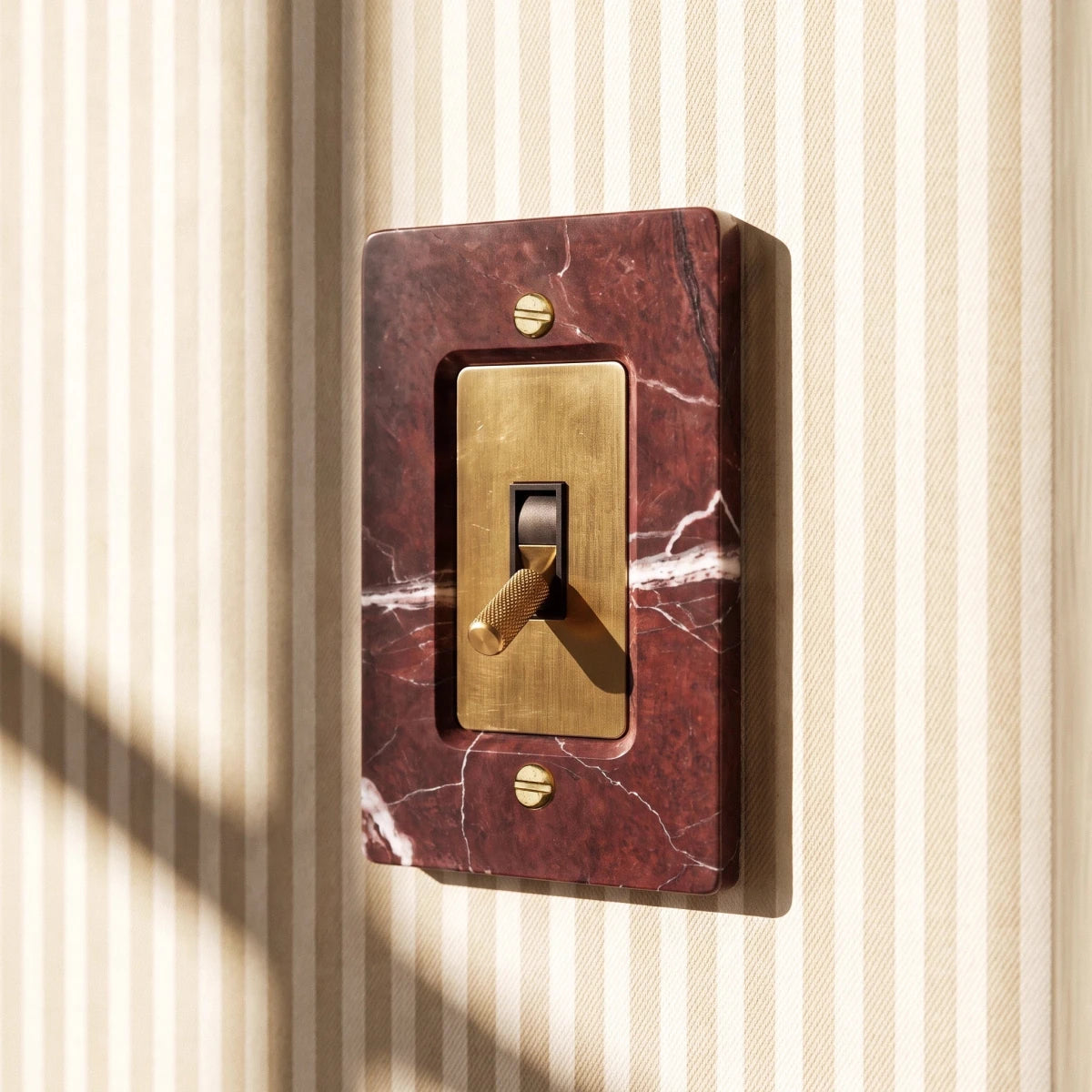 Stone Toggle Switch installed in an interior, view 17 | CARRA HOME