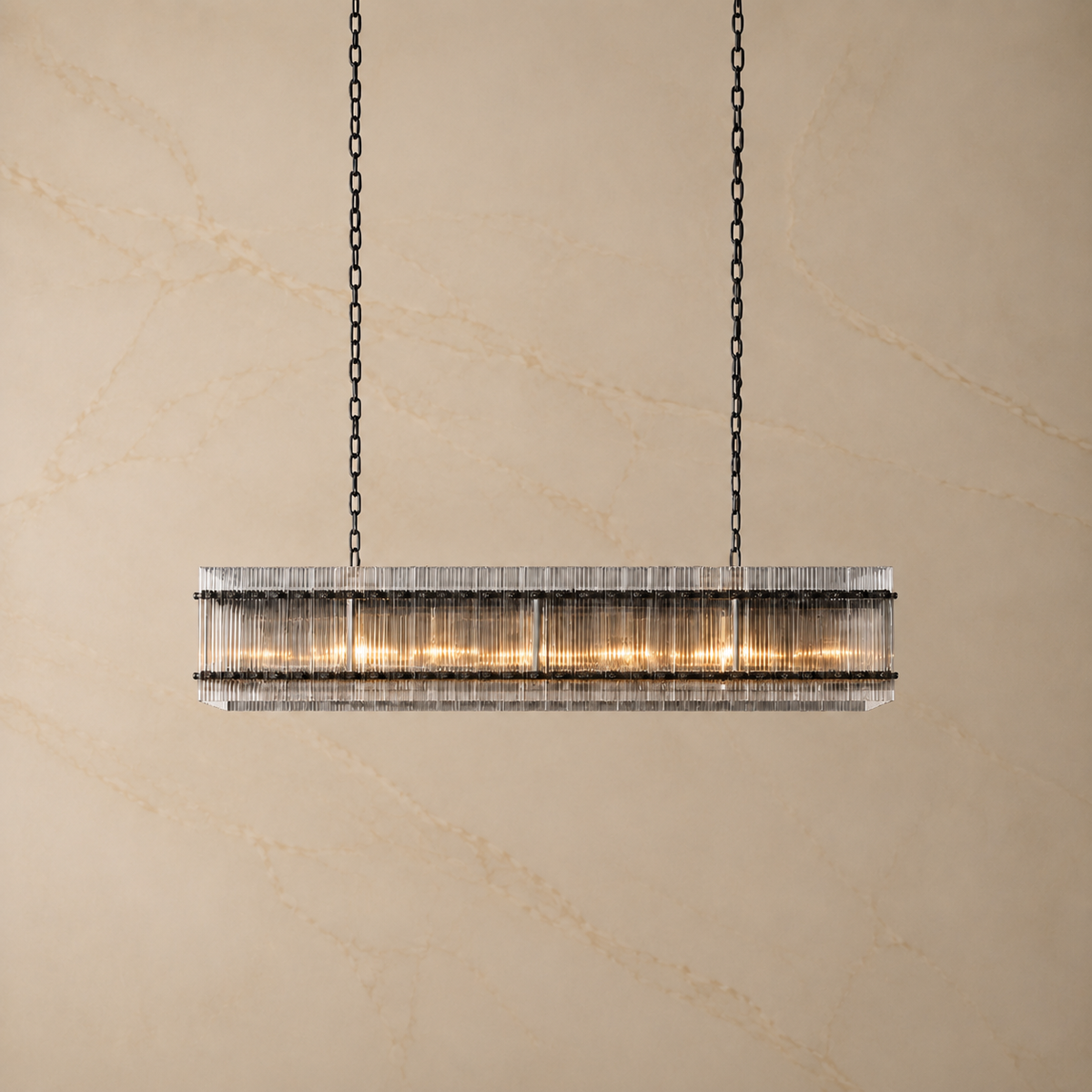Sun Merca Crystal Rectangular Chandelier 3