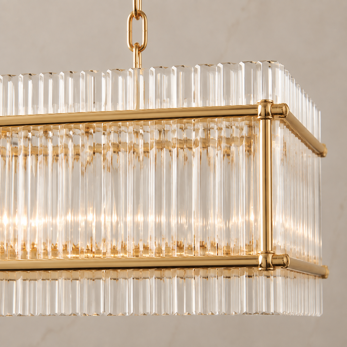 Sun Merca Crystal Rectangular Chandelier 5