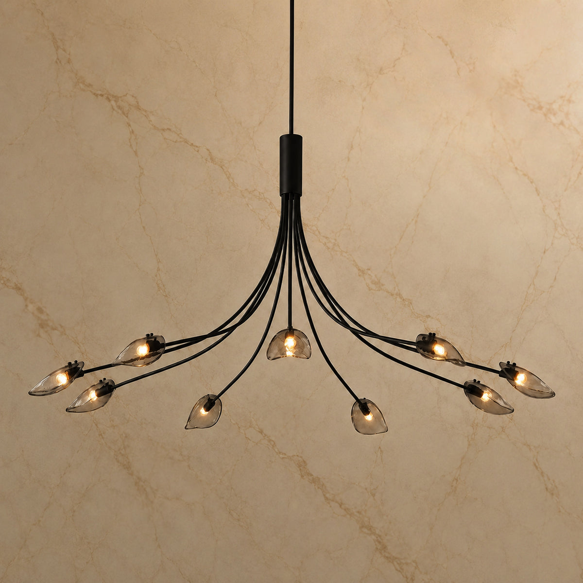 Sylva Glass Blossom Chandelier material and construction detail