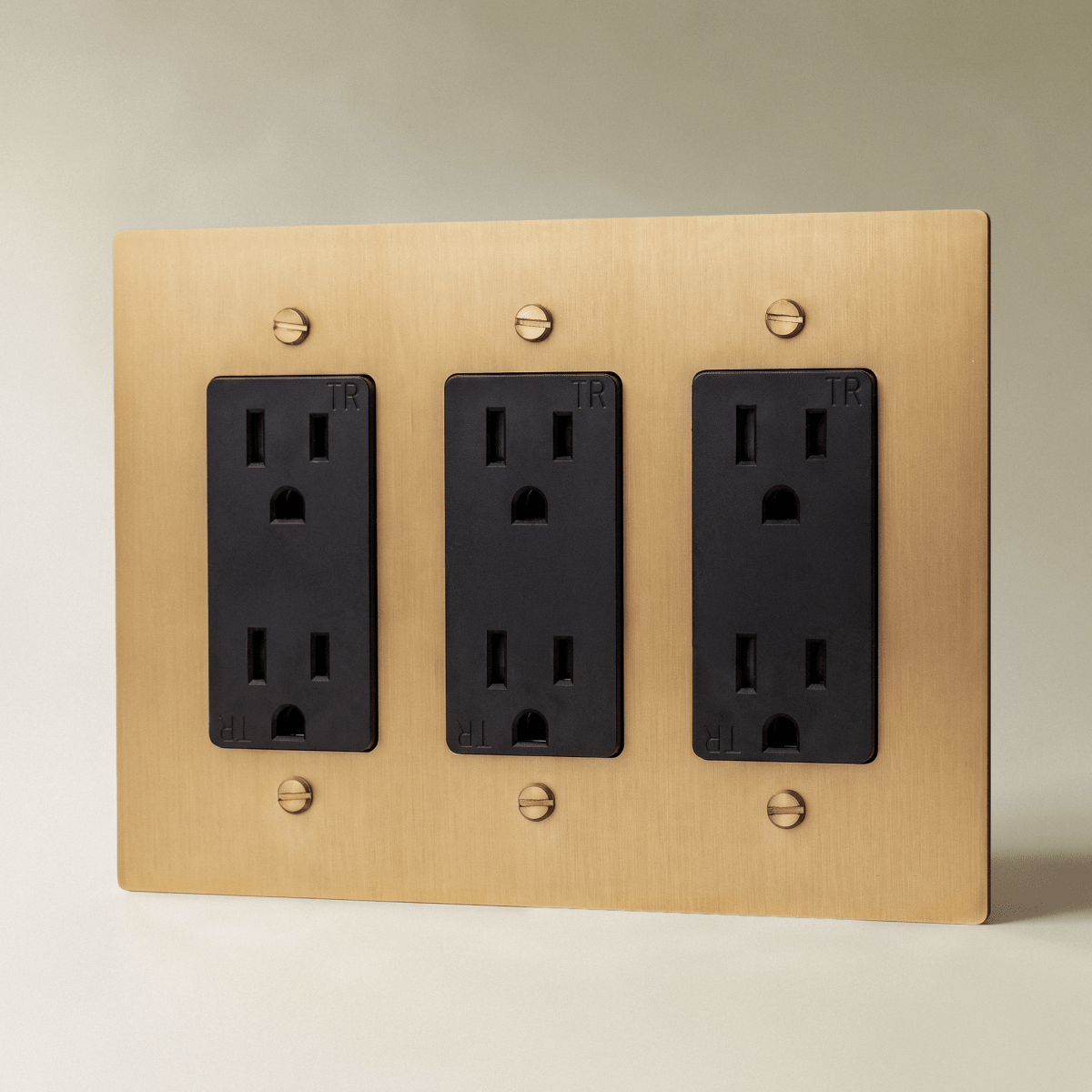 The Brass Outlet (1 to 4 Gang) — Brass, 3 Gang, Standard | CARRA HOME