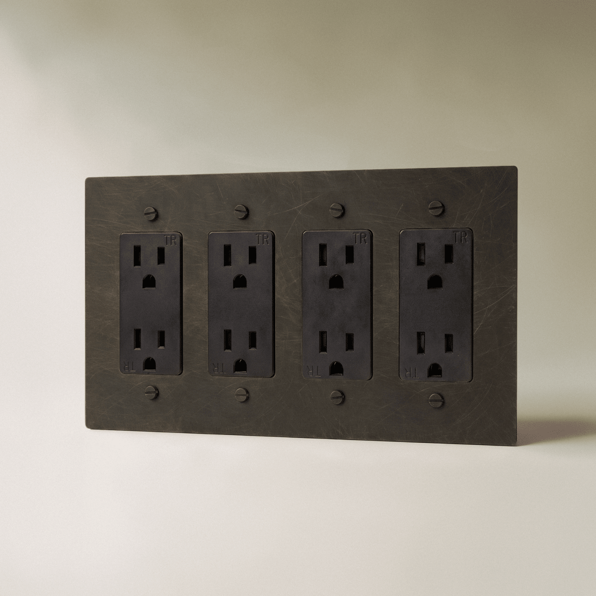 The Brass Outlet (1 to 4 Gang) — Bronze With Patina, 4 Gang, Standard | CARRA HOME