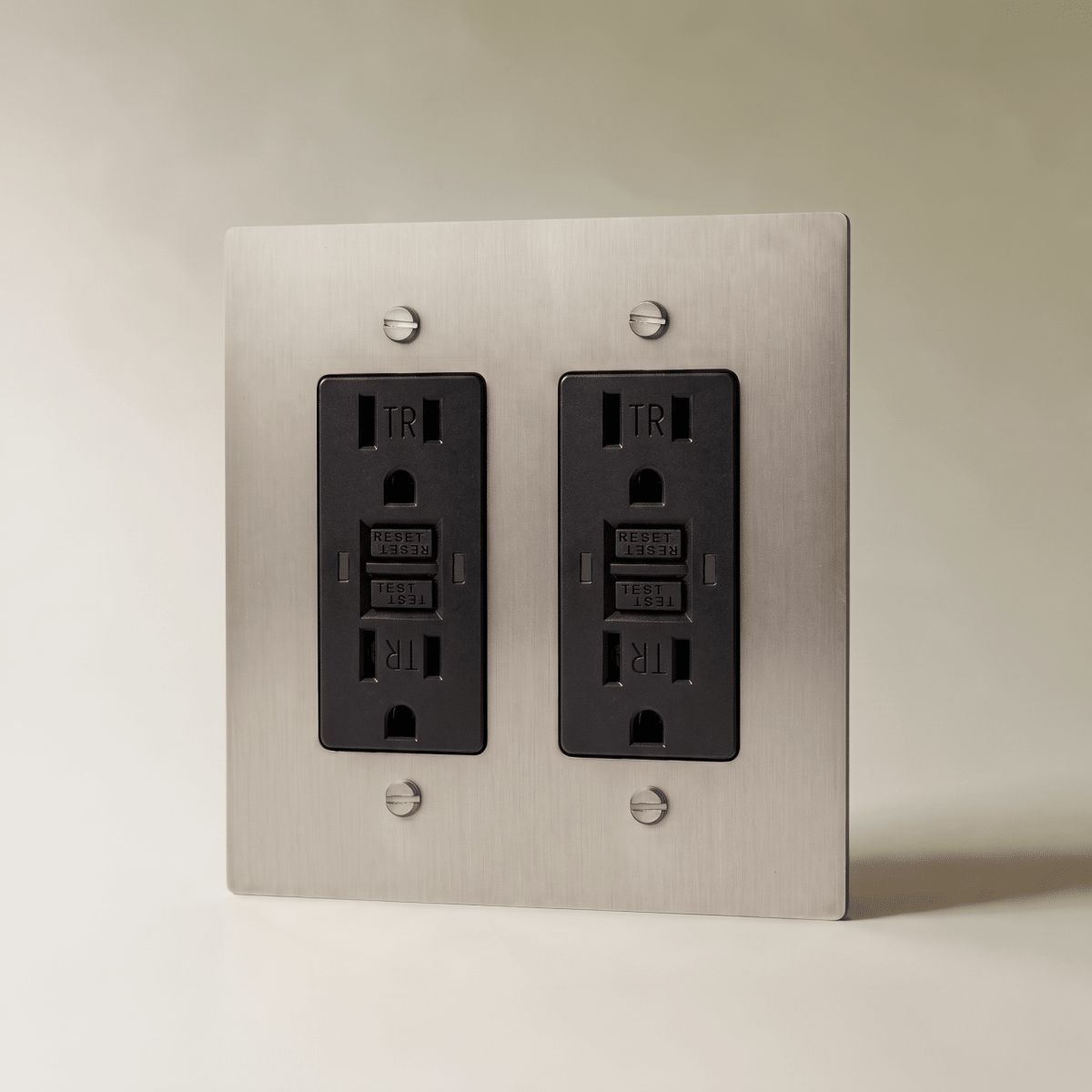 The Brass Outlet (1 to 4 Gang) — Stainless Steel, 2 Gang, GFCI | CARRA HOME