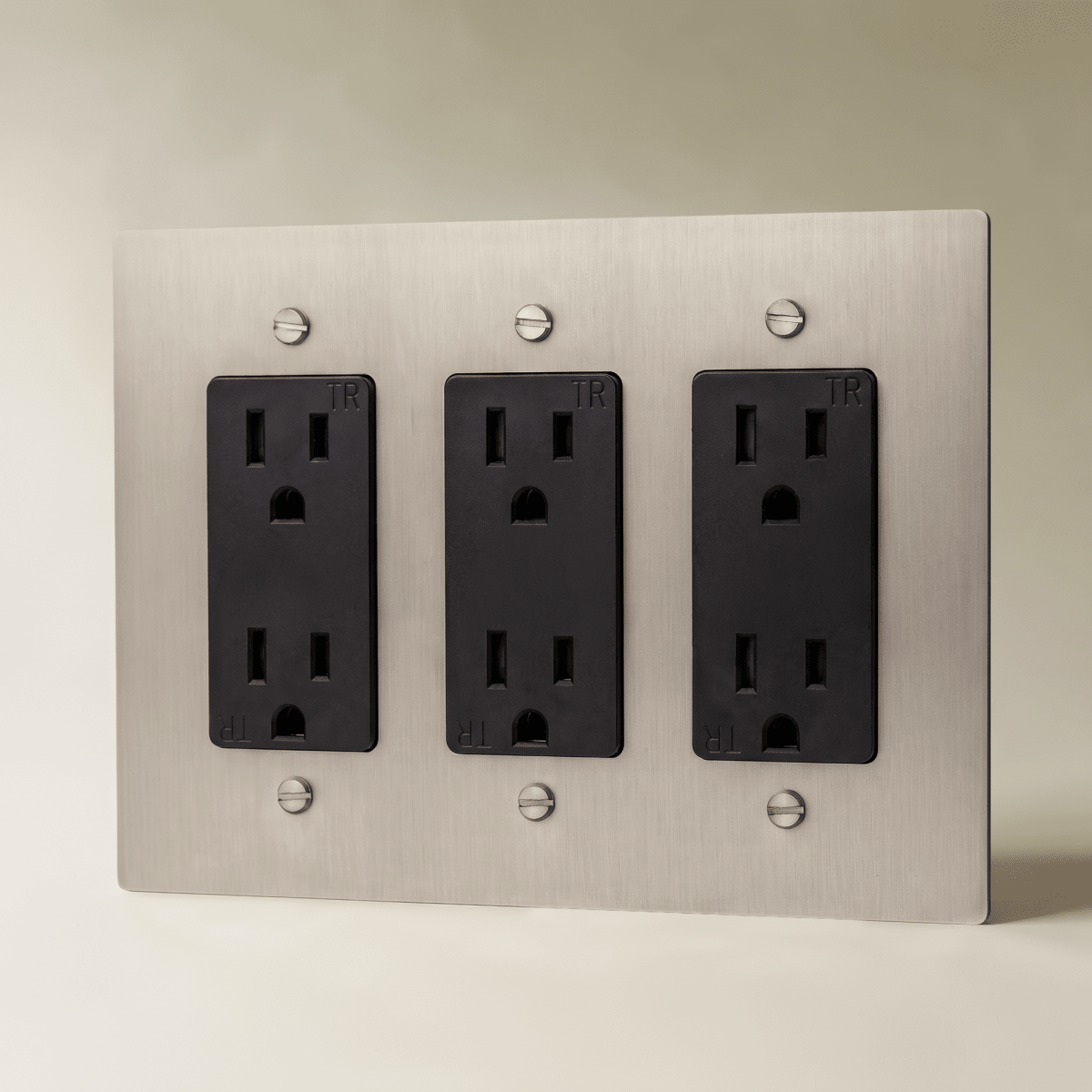 The Brass Outlet (1 to 4 Gang) — Stainless Steel, 3 Gang, Standard | CARRA HOME