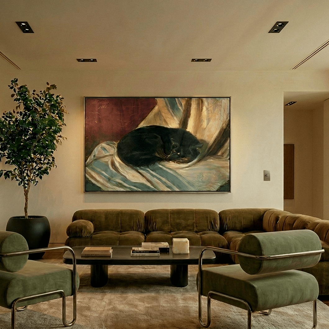 The Brass Plate 6-Piece Sample Kit — wall plate interior inspiration in a living room | CARRA HOME