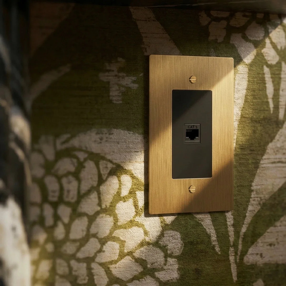 The Brass Telephone Socket (RJ11) (1-Gang) — socket installation detail | CARRA HOME