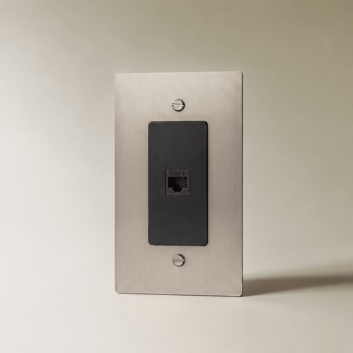 The Brass Telephone Socket (RJ11) (1-Gang) — Stainless Steel, 1 Gang, Telephone | CARRA HOME