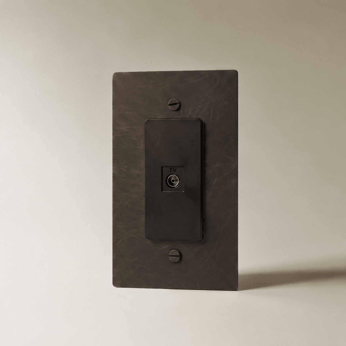 The Brass TV Socket (1-Gang) — Bronze With Patina, 1 Gang, TV | CARRA HOME
