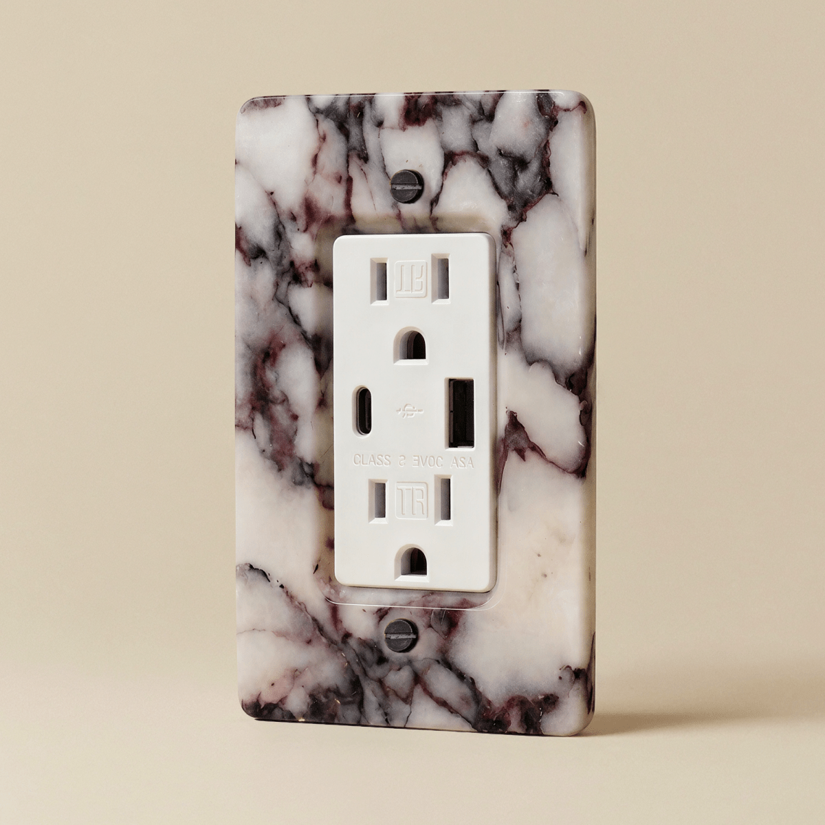 The Stone Outlet — Calacatta Viola, 1 Gang, USB-C | CARRA HOME