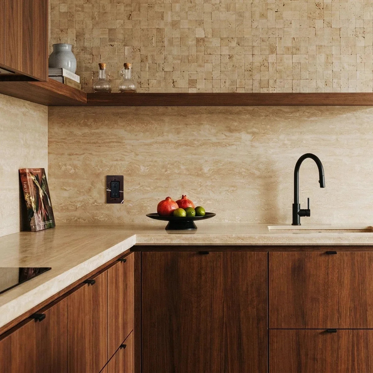 The Stone Outlet — marble wall outlet in a kitchen | CARRA HOME