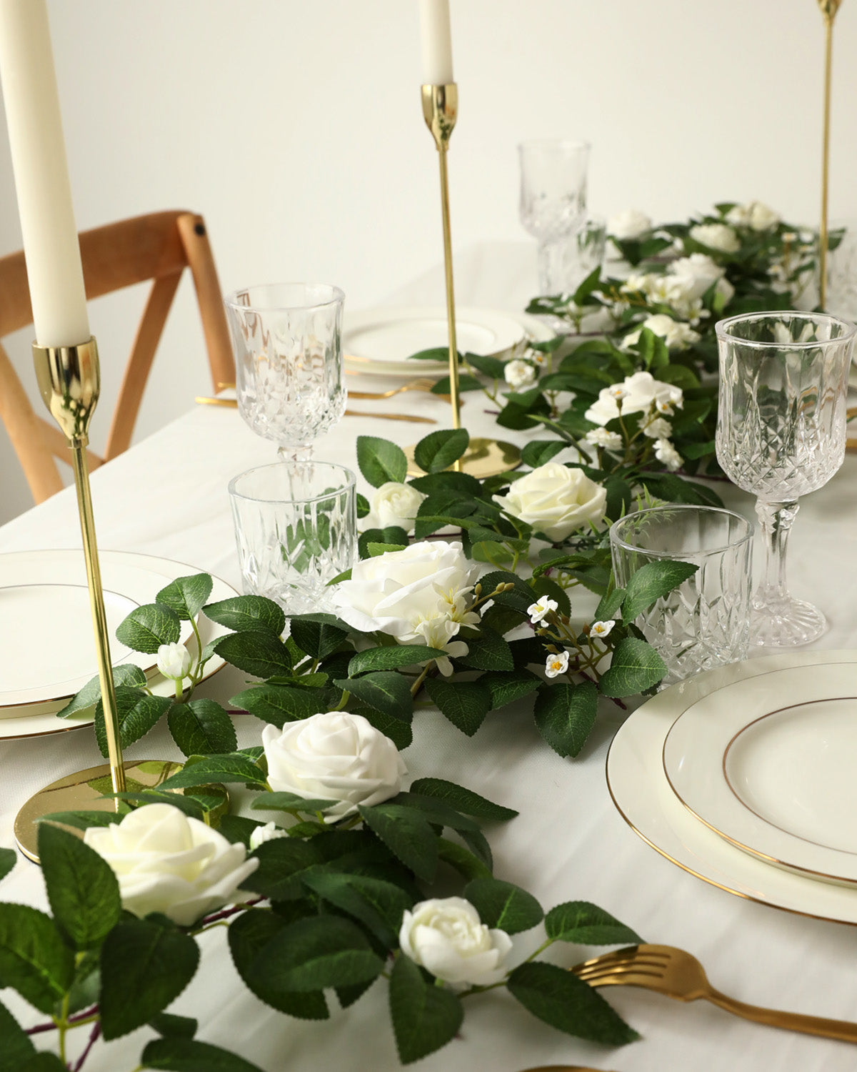 White Rose and Eucalyptus Centerpiece