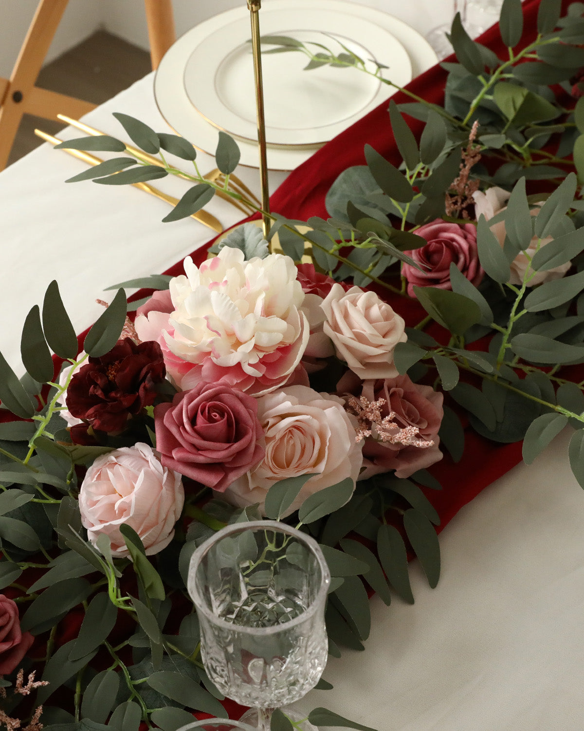 Full Peonies Roses Chrysanthemum Garland