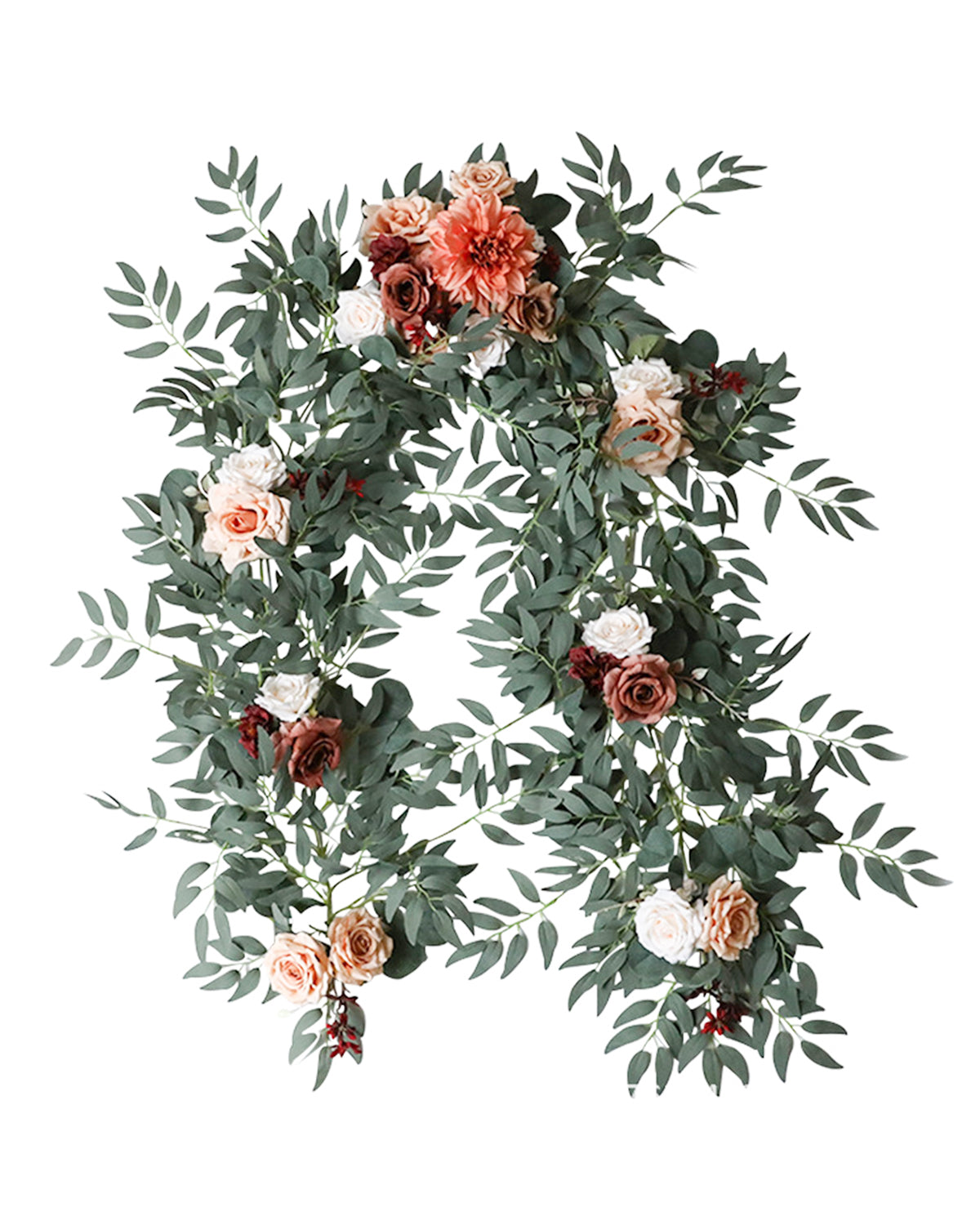 Premium Artificial Dahlia Mixed Flower Garland - 7.22ft